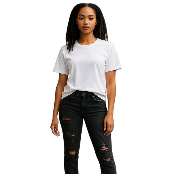 Just Black Cropped Distressed Ripped Raw Hem Torn Up Black Jeans - Picture 1 of 13